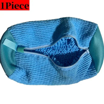 2/3PCS Shoe Washing Machine Bag with Liquid Shoe Brush Set Durable Laundry Shoe Bag and Soft Bristle Clean Brush for All Shoes